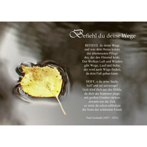 Trauerkarte „Befiehl du deine Wege